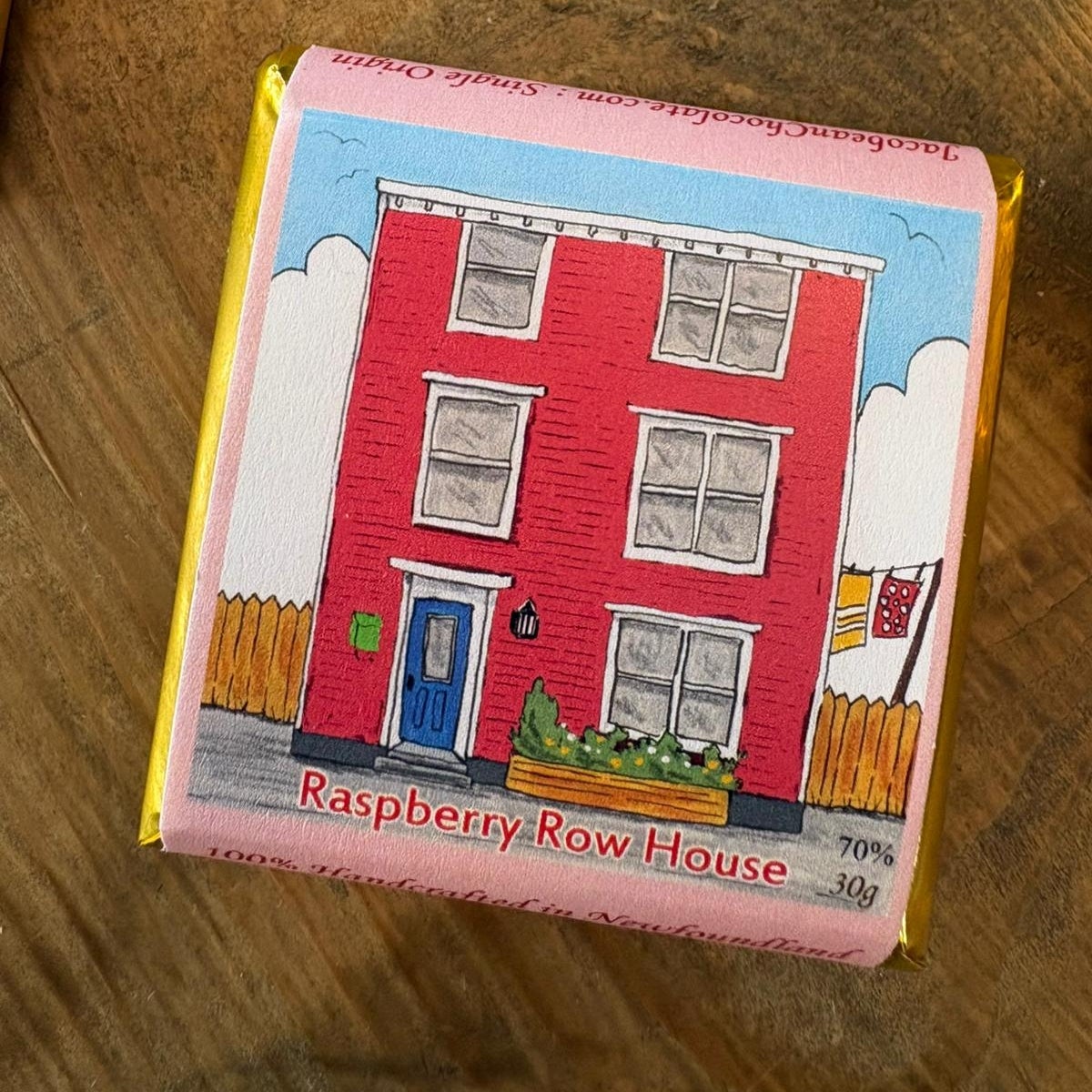 Raspberry Row House mini chocolate bar 35 g