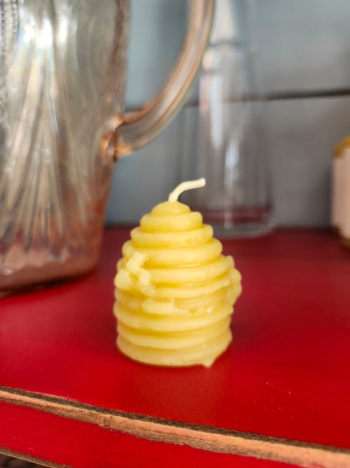 Beehive-shaped candle