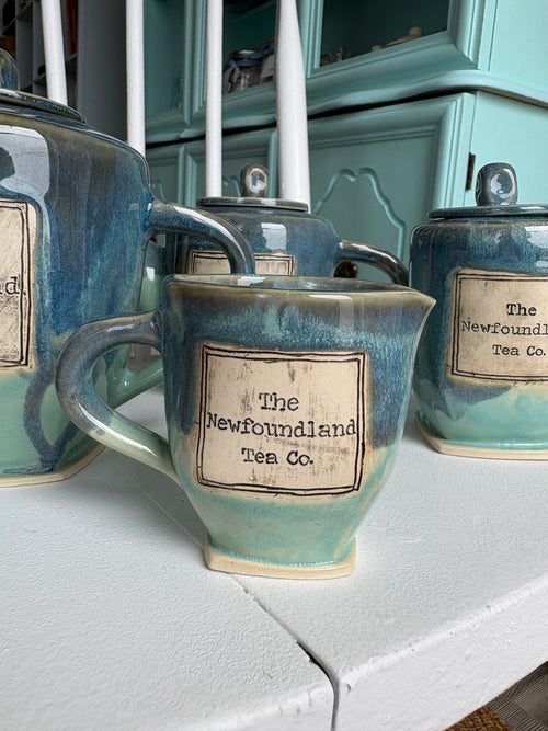 Blue on Blue pottery creamer