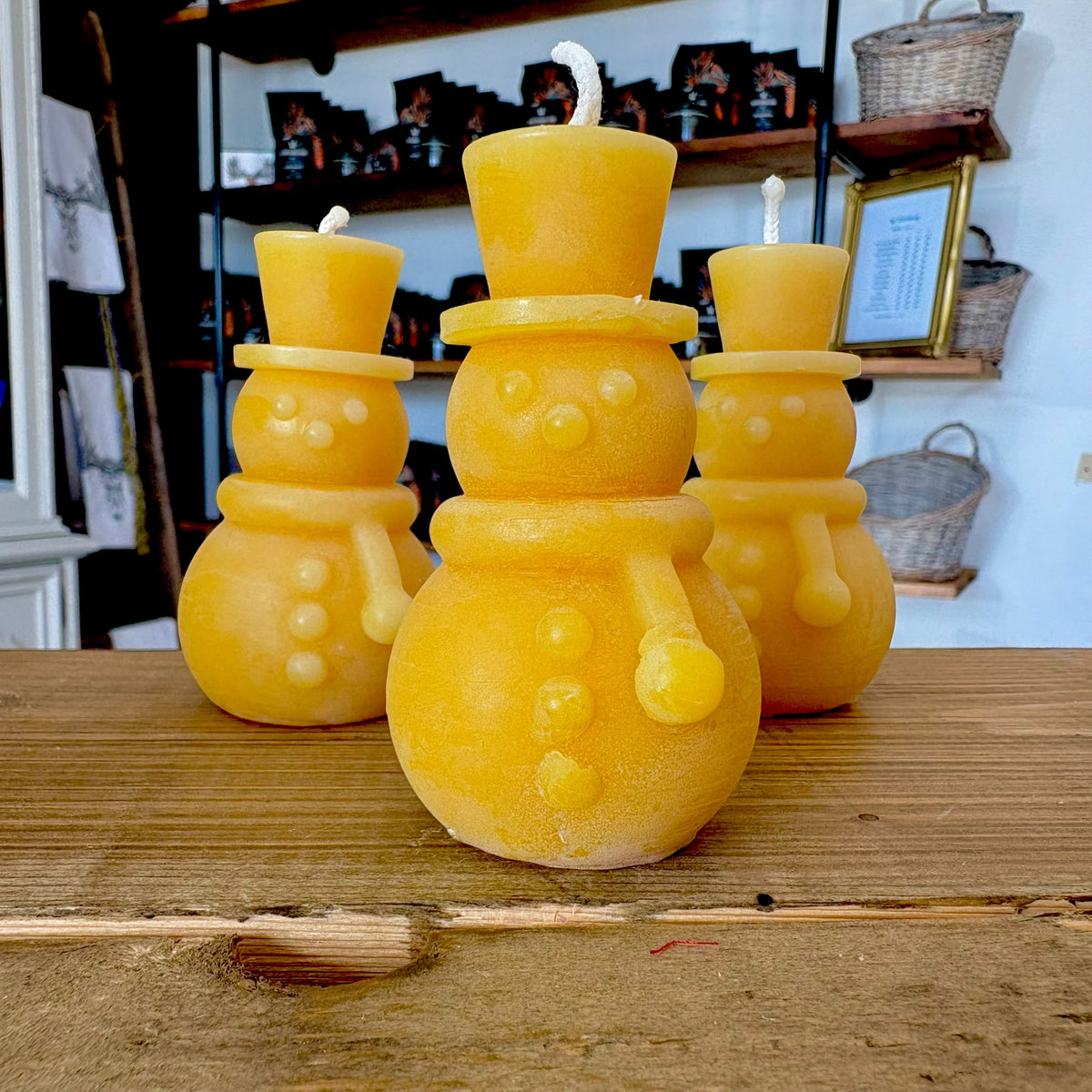 Beeswax Candles - Snowman
