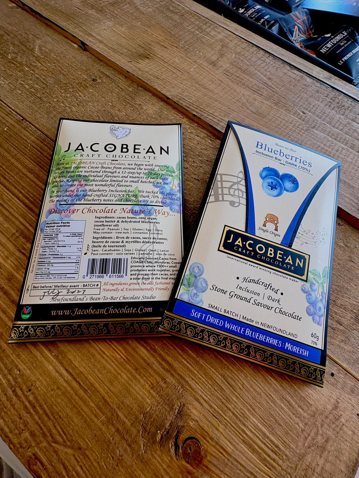 Jacobean Bean To Bar Chocolate - Blueberries