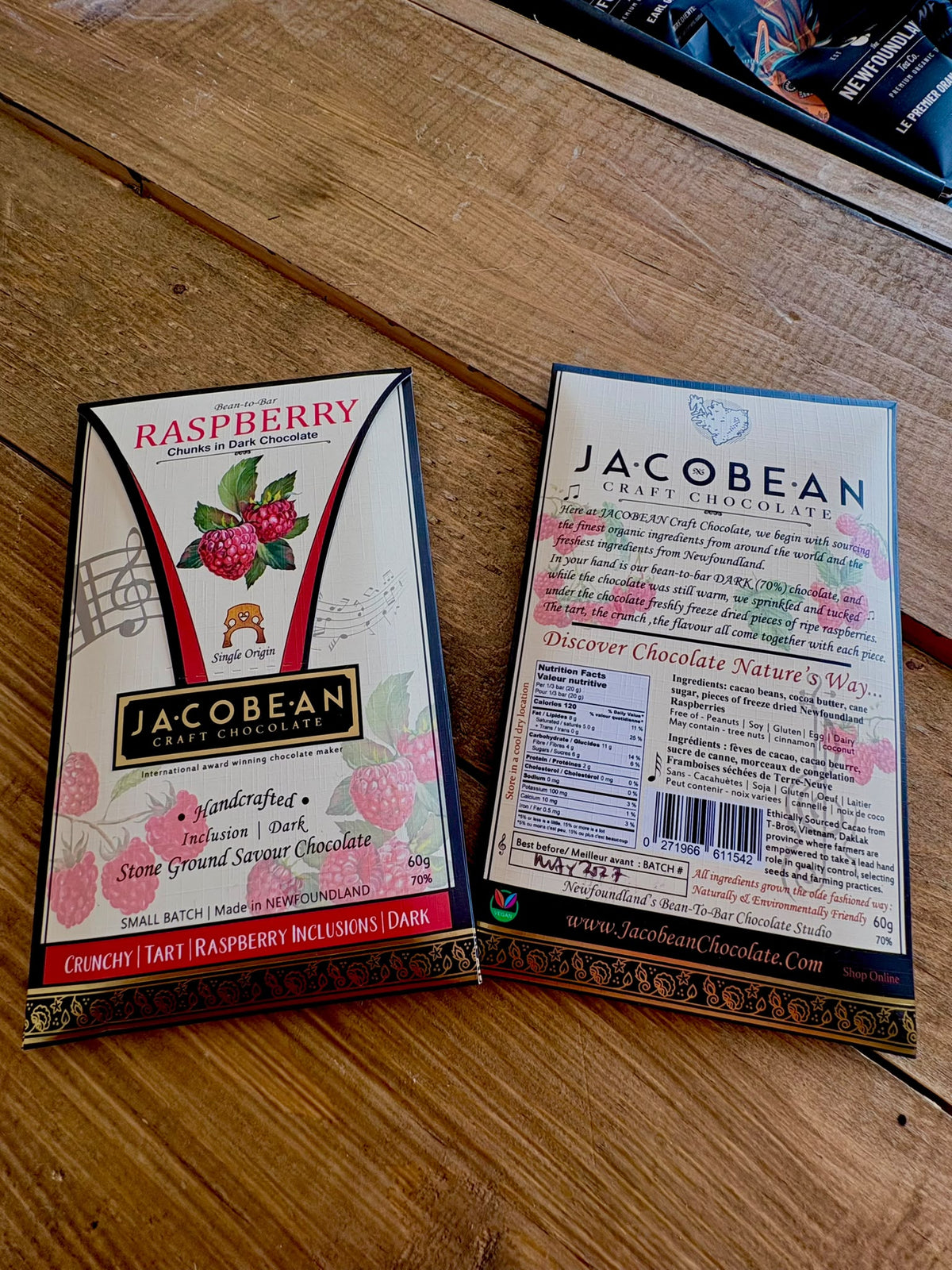 Jacobean Bean To Bar Chocolate - Raspberry