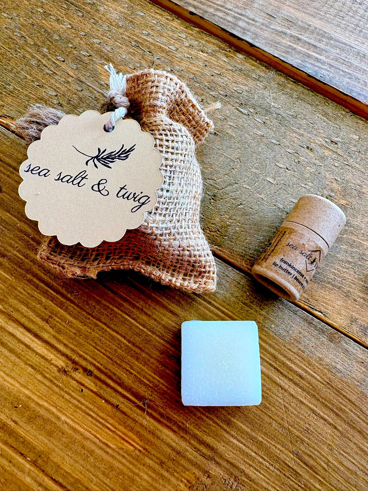 Lip butter and mini soap set
